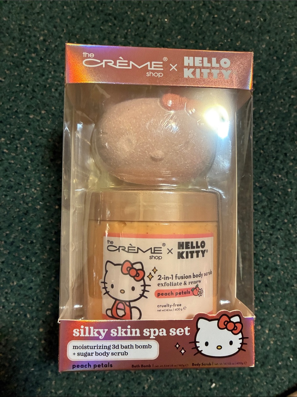 The Crème Shop x Hello Kitty Peach Petals Silky Skin Spa Set